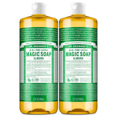 Dr. Bronner's Pure-Castile Magic Liquid Soap (Almond, 32 Ounce, 2-Pack) Dr. Bronner's