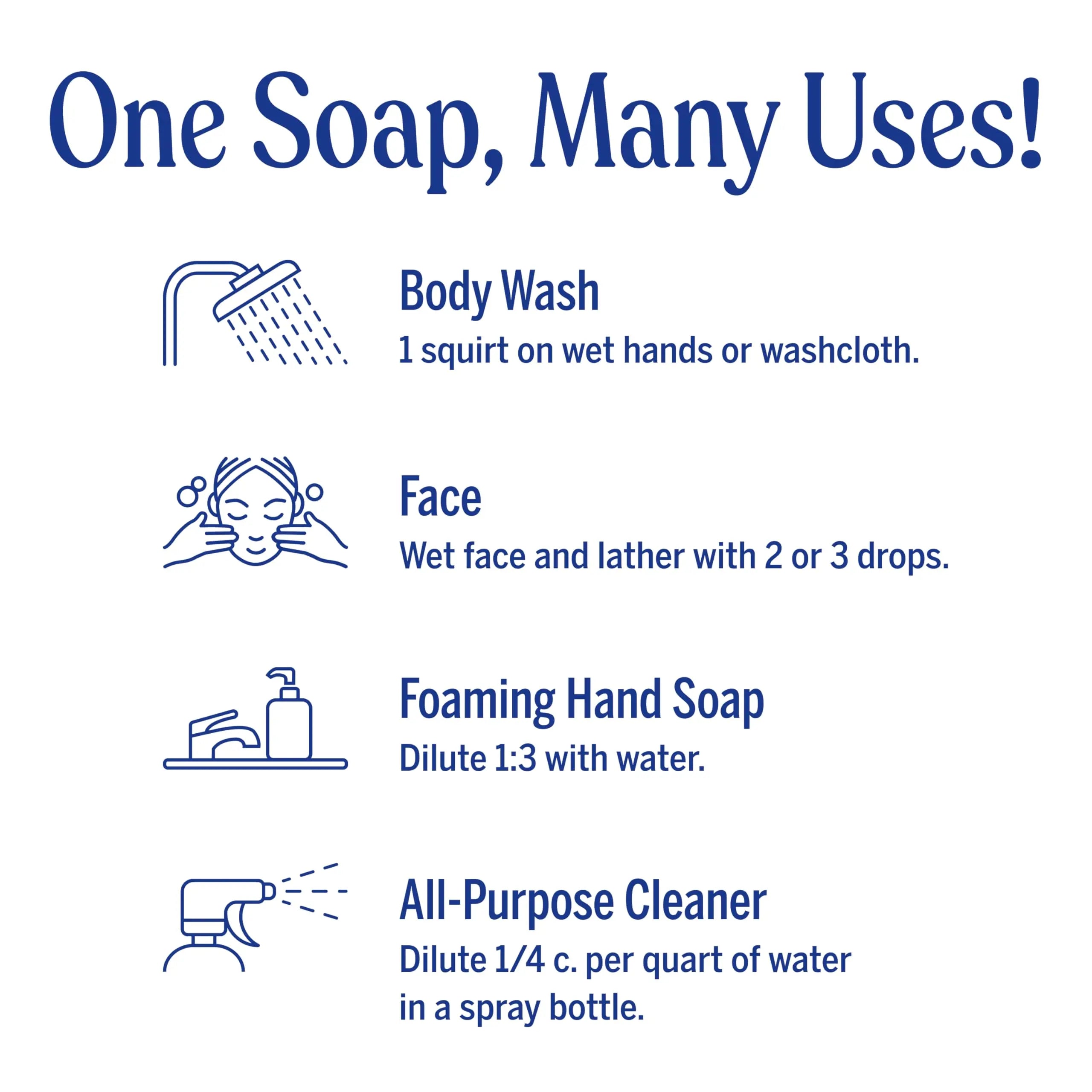 Dr. Bronner's Pure-Castile Magic Liquid Soap (Almond, 32 Ounce, 2-Pack) Dr. Bronner's