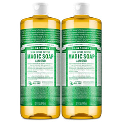 Dr. Bronner's Pure-Castile Magic Liquid Soap (Almond, 32 Ounce, 2-Pack) Dr. Bronner's