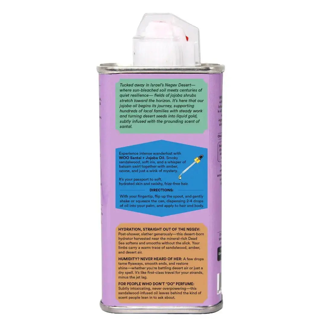 WOO Santal + Jojoba Oil – Nourishing Body & Hair Oil with Aromatic Santal woooils